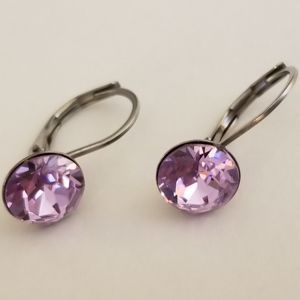 BOHO-NEW-Swarovski Crystal element earrings - Picture 1 of 2